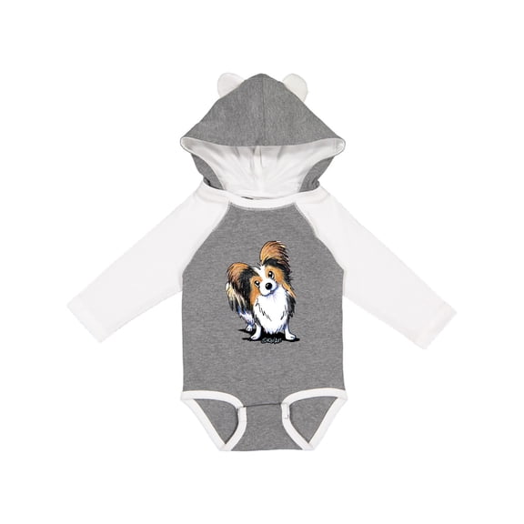 Inktastic Tricolor Papillon Boys or Girls Long Sleeve Baby Bodysuit