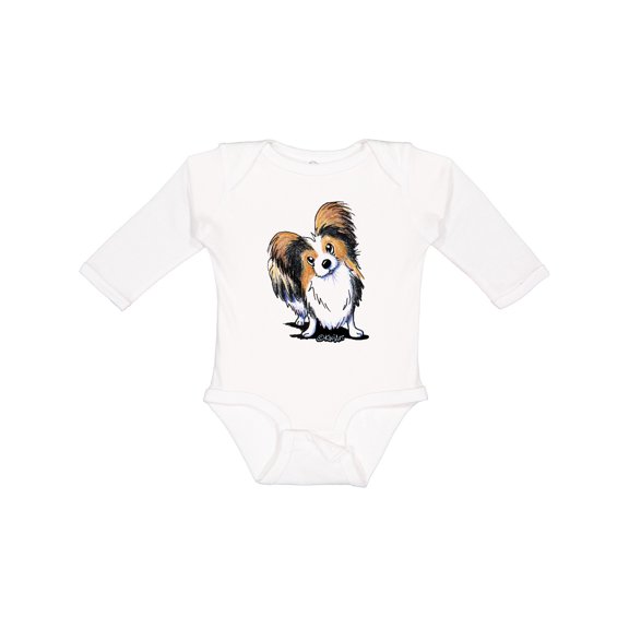 Inktastic Tricolor Papillon Boys or Girls Long Sleeve Baby Bodysuit