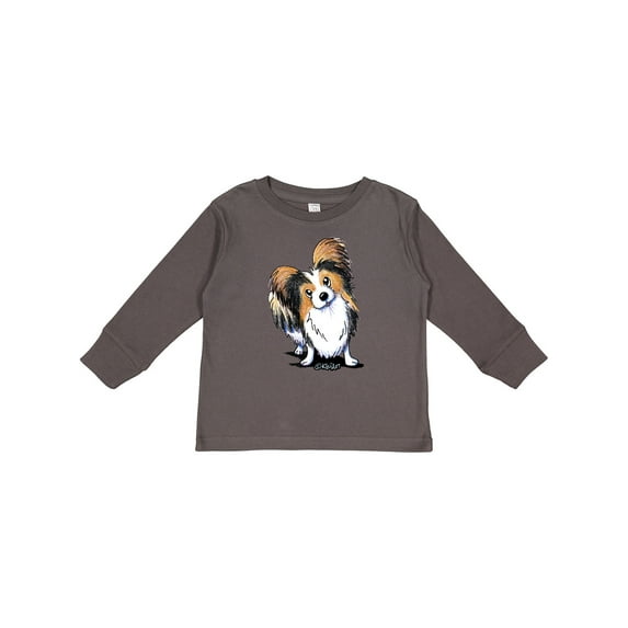 Inktastic Tricolor Papillon Boys or Girls Long Sleeve Toddler T-Shirt