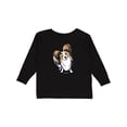 thumbnail image 1 of Inktastic Tricolor Papillon Boys or Girls Long Sleeve Toddler T-Shirt, 1 of 5