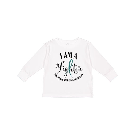 Inktastic Trigeminal Neuralgia Awareness I am a Fighter Boys or Girls Long Sleeve Toddler T-Shirt
