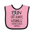 thumbnail image 1 of Inktastic Trigeminal Neuralgia Awareness Pain Isn't Always Visible Boys or Girls Baby Bib, 1 of 4