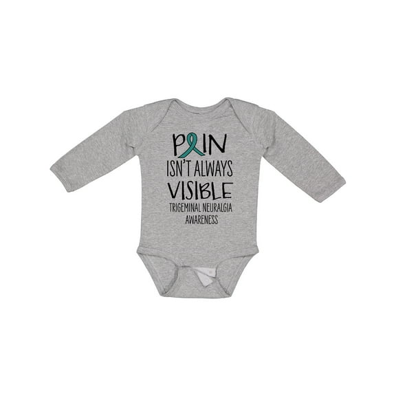 Inktastic Trigeminal Neuralgia Awareness Pain Isn't Always Visible Boys or Girls Long Sleeve Baby Bodysuit