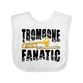 thumbnail image 1 of Inktastic Trombone Fanatic Boys or Girls Baby Bib, 1 of 4