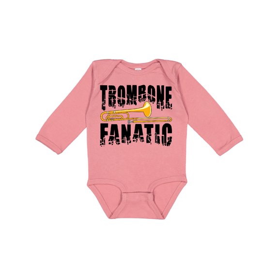 Inktastic Trombone Fanatic Boys or Girls Long Sleeve Baby Bodysuit