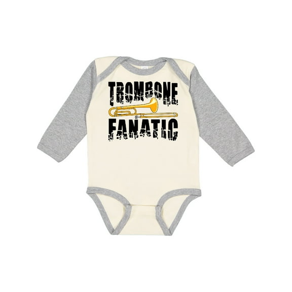 Inktastic Trombone Fanatic Boys or Girls Long Sleeve Baby Bodysuit