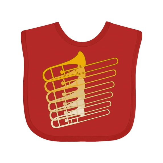 Inktastic Trombone Line Boys or Girls Baby Bib