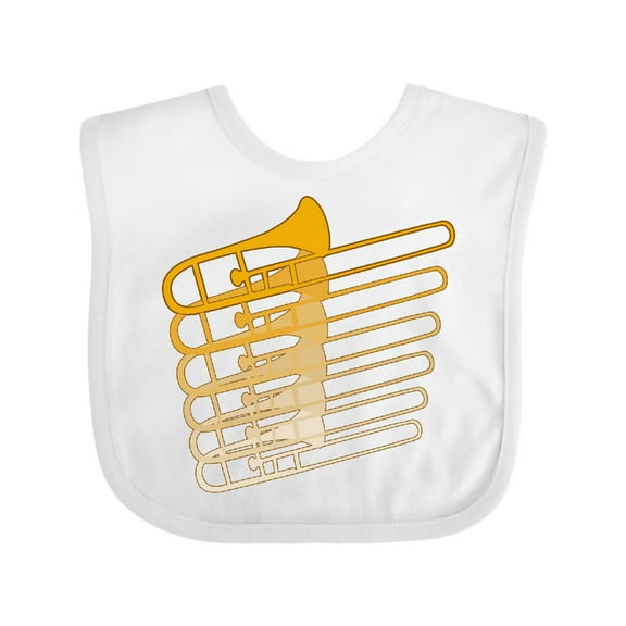 Inktastic Trombone Line Boys or Girls Baby Bib