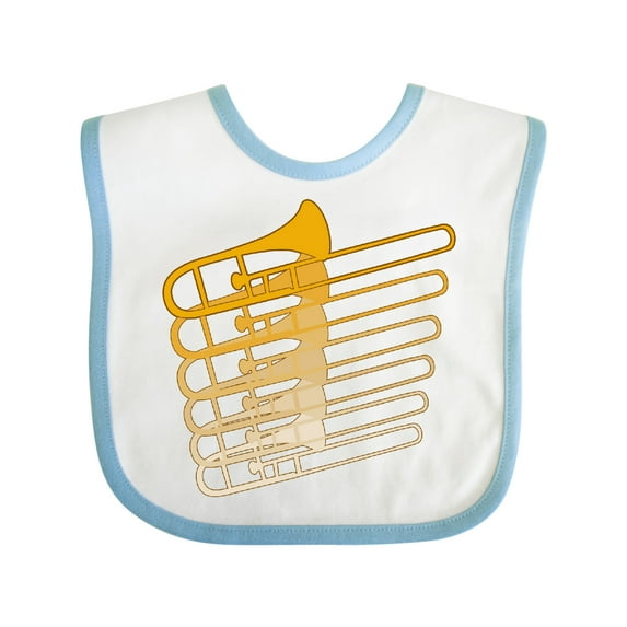 Inktastic Trombone Line Boys or Girls Baby Bib