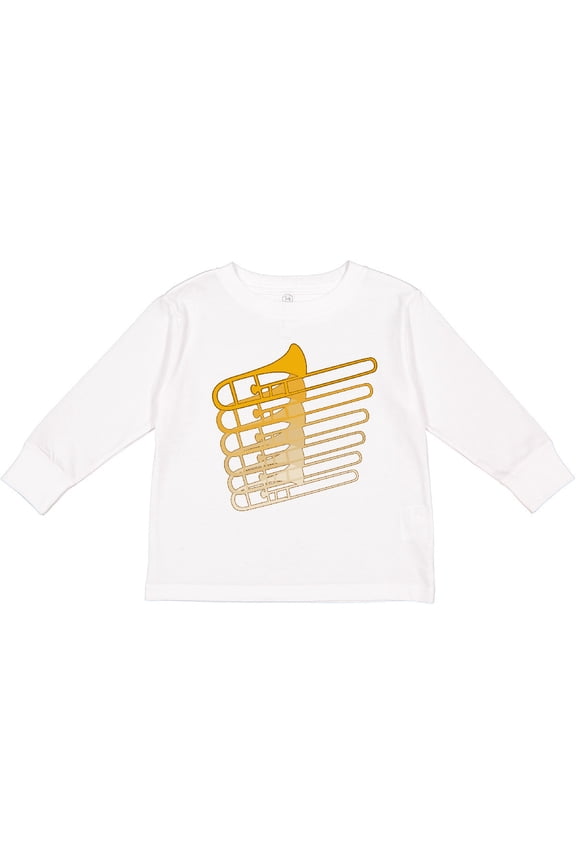 Trombone Line Boys or Girls Long Sleeve Toddler T-Shirt
