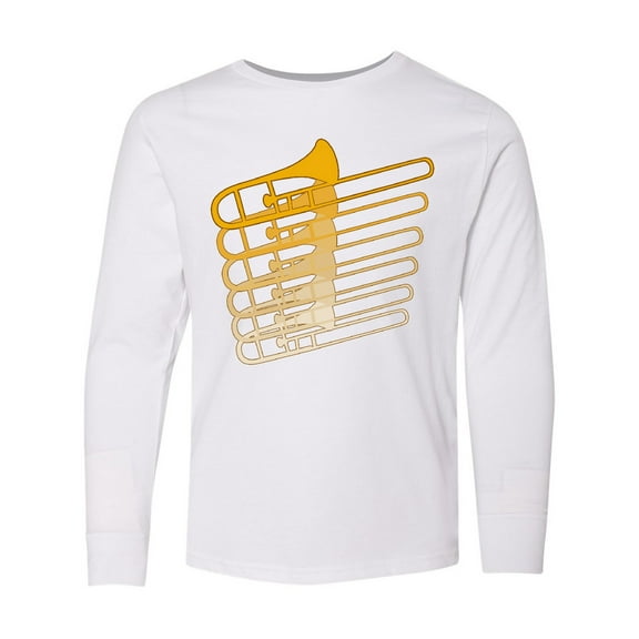 Inktastic Trombone Line Long Sleeve Youth T-Shirt