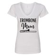 thumbnail image 1 of Inktastic Trombone Mom Band Parent Women's V-Neck T-Shirt, 1 of 5