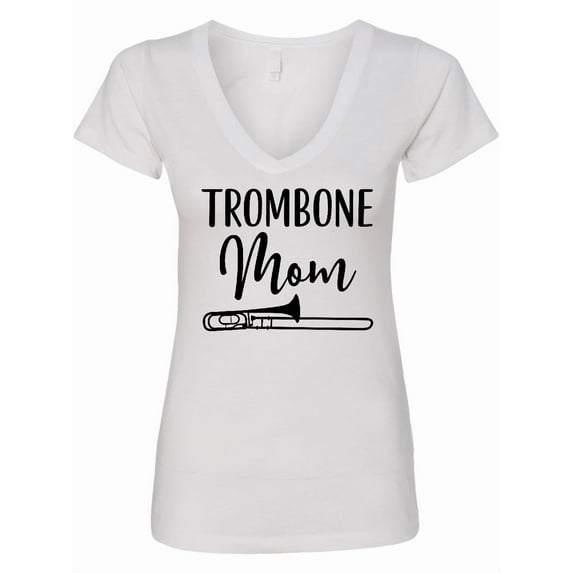 Inktastic Trombone Mom Band Parent Women's V-Neck T-Shirt