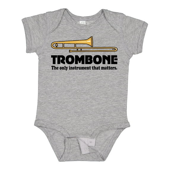 Inktastic Trombone Music Joke Band Boys or Girls Baby Bodysuit