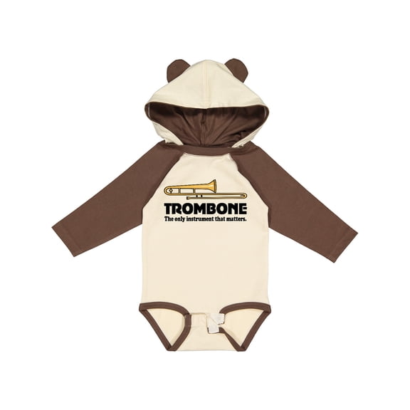 Inktastic Trombone Music Joke Band Boys or Girls Long Sleeve Baby Bodysuit