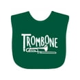 thumbnail image 1 of Inktastic Trombone  Rough  White Text Boys or Girls Baby Bib, 1 of 4