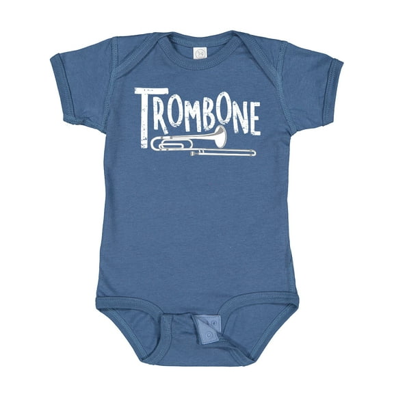 Inktastic Trombone Rough White Text Boys or Girls Baby Bodysuit