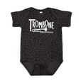 thumbnail image 1 of Inktastic Trombone Rough White Text Boys or Girls Baby Bodysuit, 1 of 5