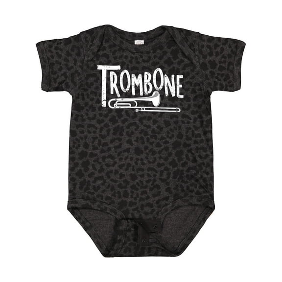 Inktastic Trombone Rough White Text Boys or Girls Baby Bodysuit