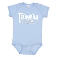 thumbnail image 1 of Inktastic Trombone Rough White Text Boys or Girls Baby Bodysuit, 1 of 5