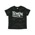 thumbnail image 1 of Inktastic Trombone  Rough  White Text Boys or Girls Toddler T-Shirt, 1 of 5