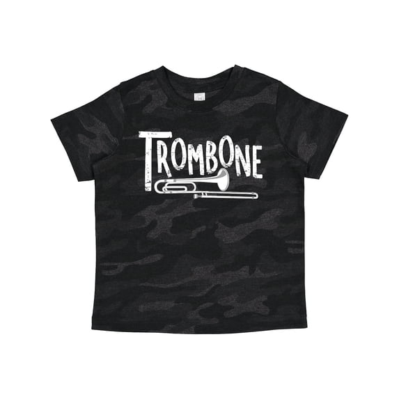 Inktastic Trombone Rough White Text Boys or Girls Toddler T-Shirt