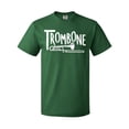 thumbnail image 1 of Inktastic Trombone Rough White Text T-Shirt, 1 of 5