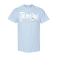 thumbnail image 1 of Inktastic Trombone Rough White Text T-Shirt, 1 of 5