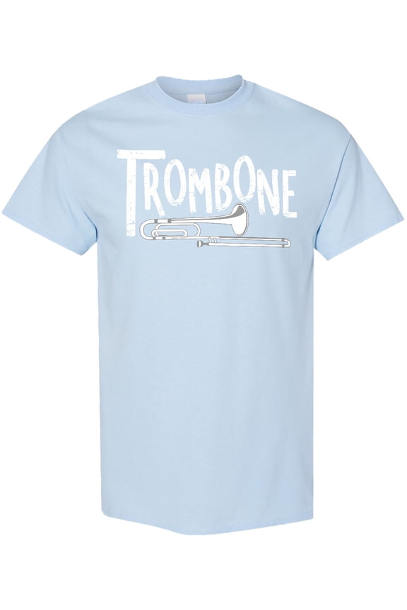 Trombone Rough White Text T-Shirt