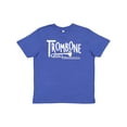 thumbnail image 1 of Inktastic Trombone Rough White Text Youth T-Shirt, 1 of 5