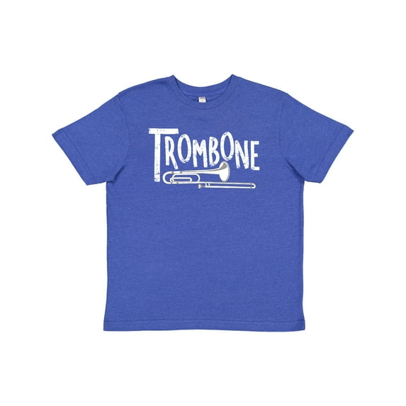 Inktastic Trombone Rough White Text Youth T-Shirt