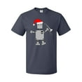 thumbnail image 1 of Inktastic Trombone Santa Hat Robot T-Shirt, 1 of 5