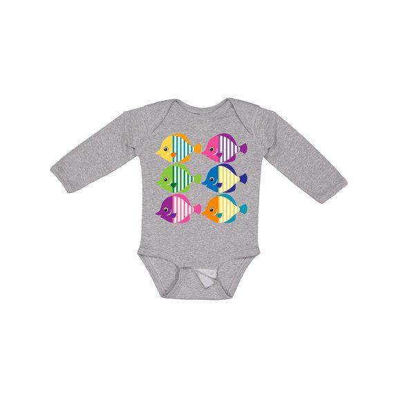 Inktastic Tropical Fish Lover Gift Girls Long Sleeve Baby Bodysuit
