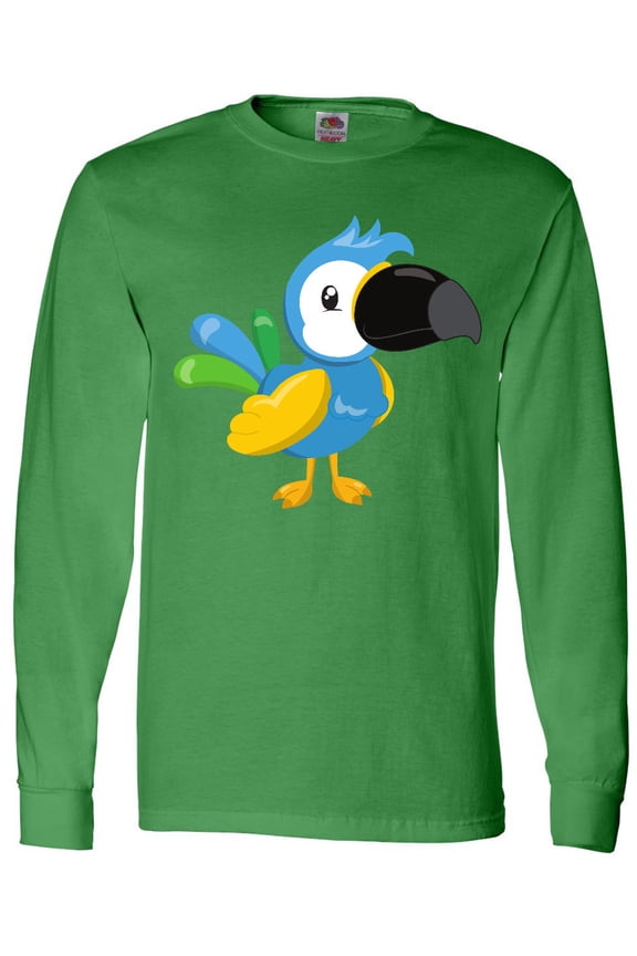 Tropical Parrot, Colorful Parrot, Tropical Bird Long Sleeve T-Shirt