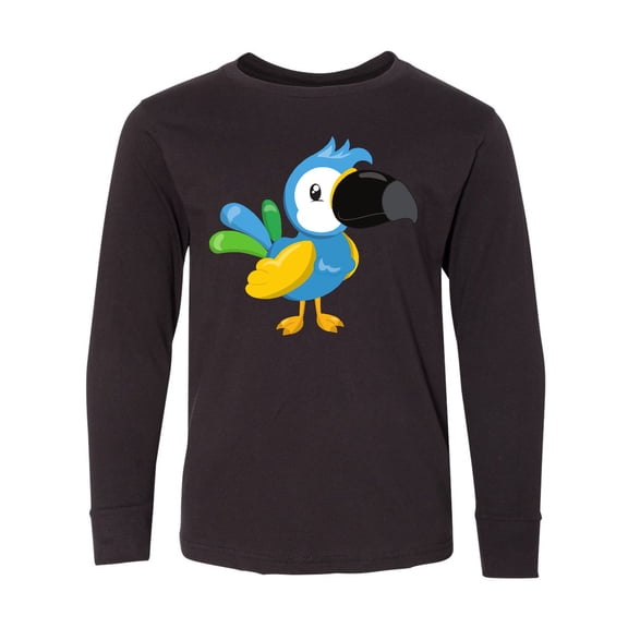 Inktastic Tropical Parrot, Colorful Parrot, Tropical Bird Long Sleeve Youth T-Shirt