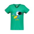 thumbnail image 1 of Inktastic Tropical Parrot, Colorful Parrot, Tropical Bird Women's V-Neck T-Shirt, 1 of 5