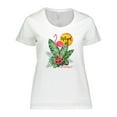 thumbnail image 1 of Inktastic Tropical Retirement Watercolor Women's Plus Size T-Shirt, 1 of 5