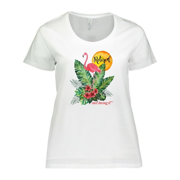 Inktastic Tropical Retirement Watercolor Women's Plus Size T-Shirt