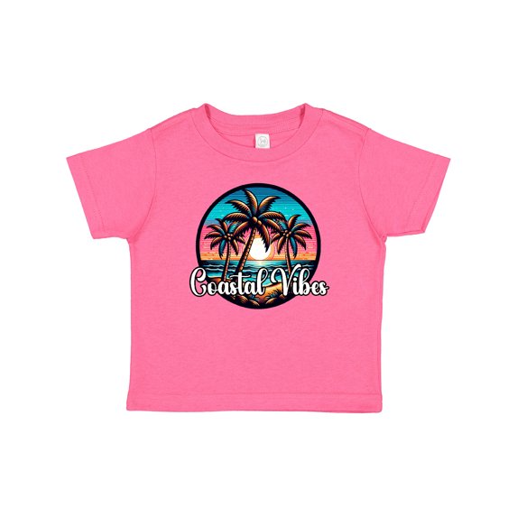 Inktastic Tropical Vacation Coastal Vibes Quote Girls Baby T-Shirt