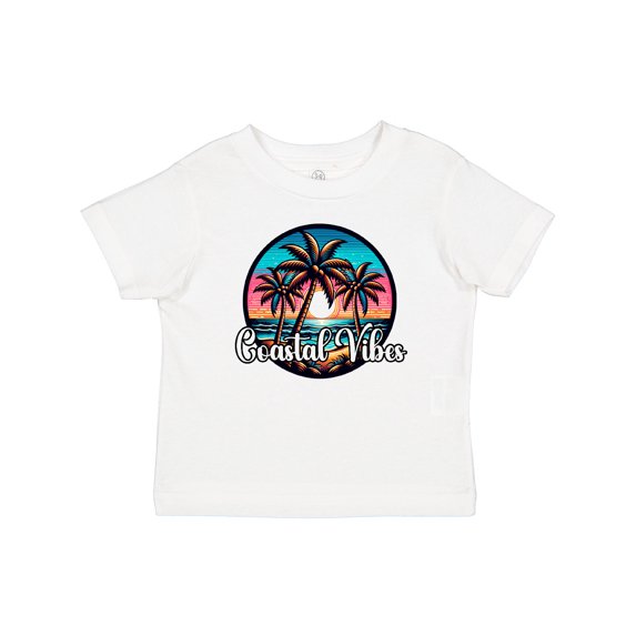Inktastic Tropical Vacation Coastal Vibes Quote Girls Baby T-Shirt