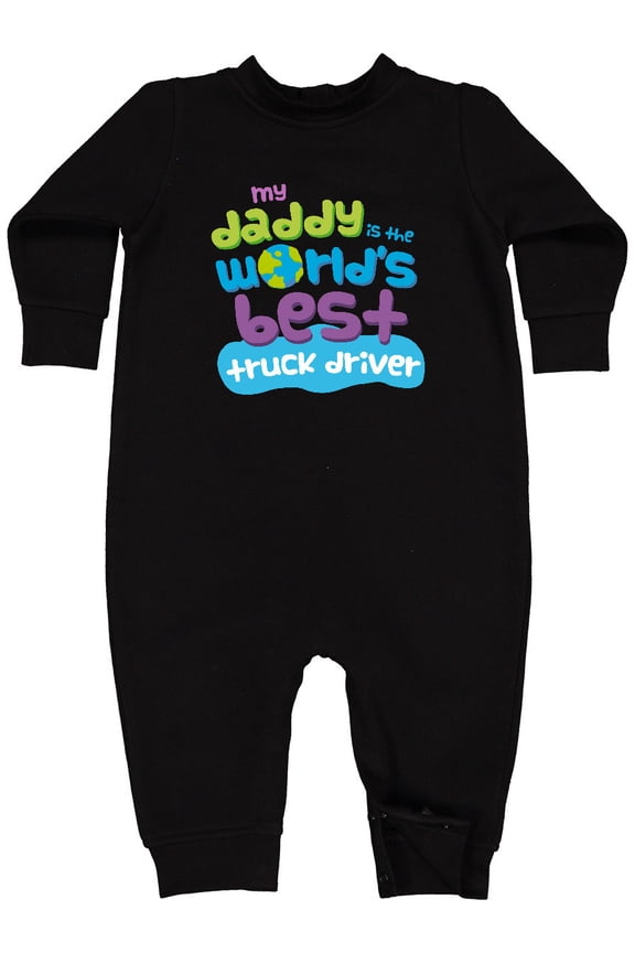 Truck Driver Daddy Baby Fleece Romper
