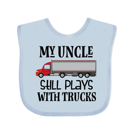 Inktastic Truck Driver Uncle for Nephew Boys or Girls Baby Bib