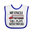 thumbnail image 1 of Inktastic Truck Driver Uncle for Nephew Boys or Girls Baby Bib, 1 of 4