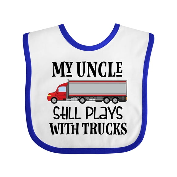 Inktastic Truck Driver Uncle for Nephew Boys or Girls Baby Bib