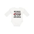 thumbnail image 1 of Inktastic Truck Driver Uncle for Nephew Boys or Girls Long Sleeve Baby Bodysuit, 1 of 5