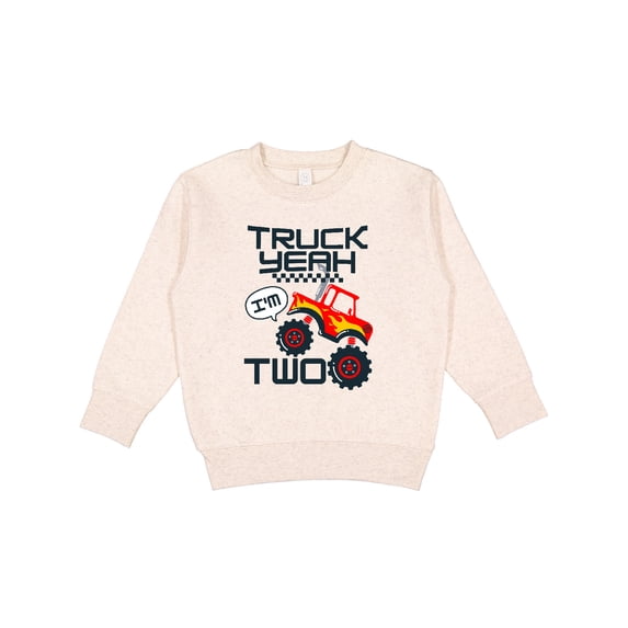 Inktastic Truck Yeah I'm Two Toddler Sweatshirt