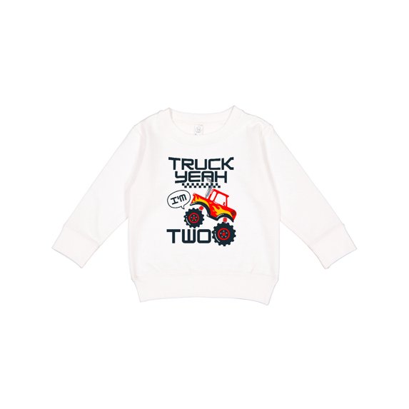 Inktastic Truck Yeah I'm Two Toddler Sweatshirt