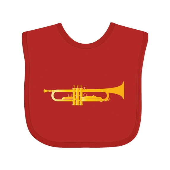 Inktastic Trumpet Gold Brass Music Instrument Boys or Girls Baby Bib