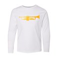 thumbnail image 1 of Inktastic Trumpet Gold Brass Music Instrument Long Sleeve Youth T-Shirt, 1 of 5