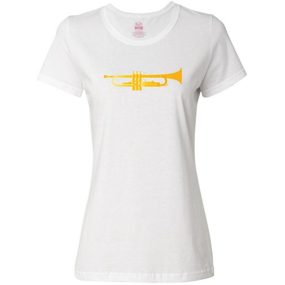 Inktastic Trumpet Gold Brass Music Instrument Women's T-Shirt